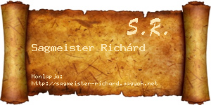 Sagmeister Richárd névjegykártya