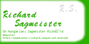 richard sagmeister business card